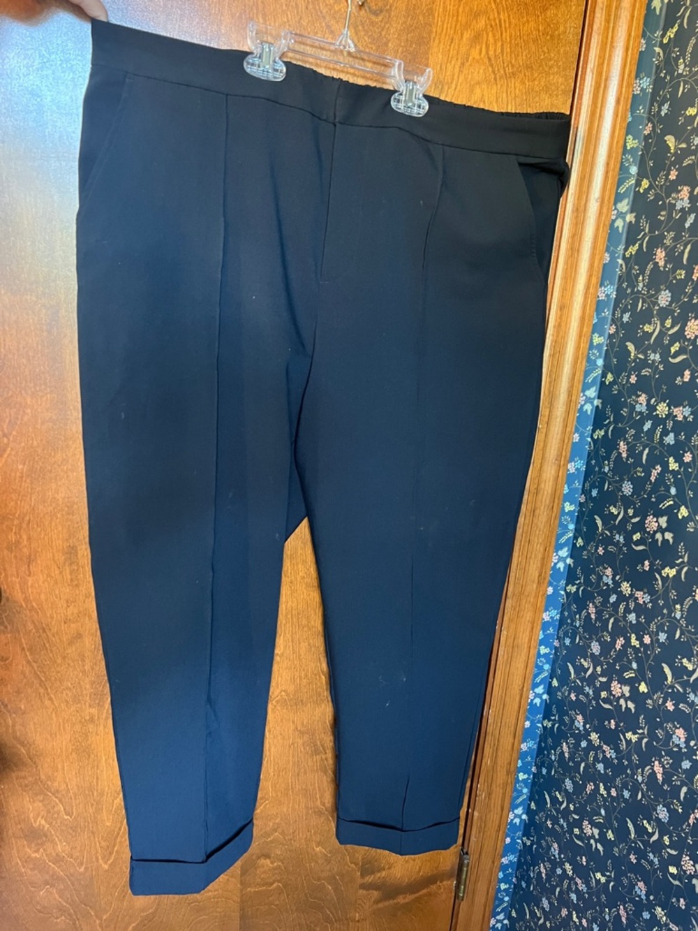 Anthropologie Black Maeve Brand Crop Dress Pants Sz 20